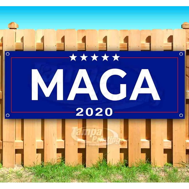 Heavy-Duty Vinyl Single-Sided with Metal Grommets Non-Fabric MAGA 13 oz Banner Heavy-Duty Vinyl Single-Sided with Metal Grommets Non-Fabric MAGA 13 oz Banner